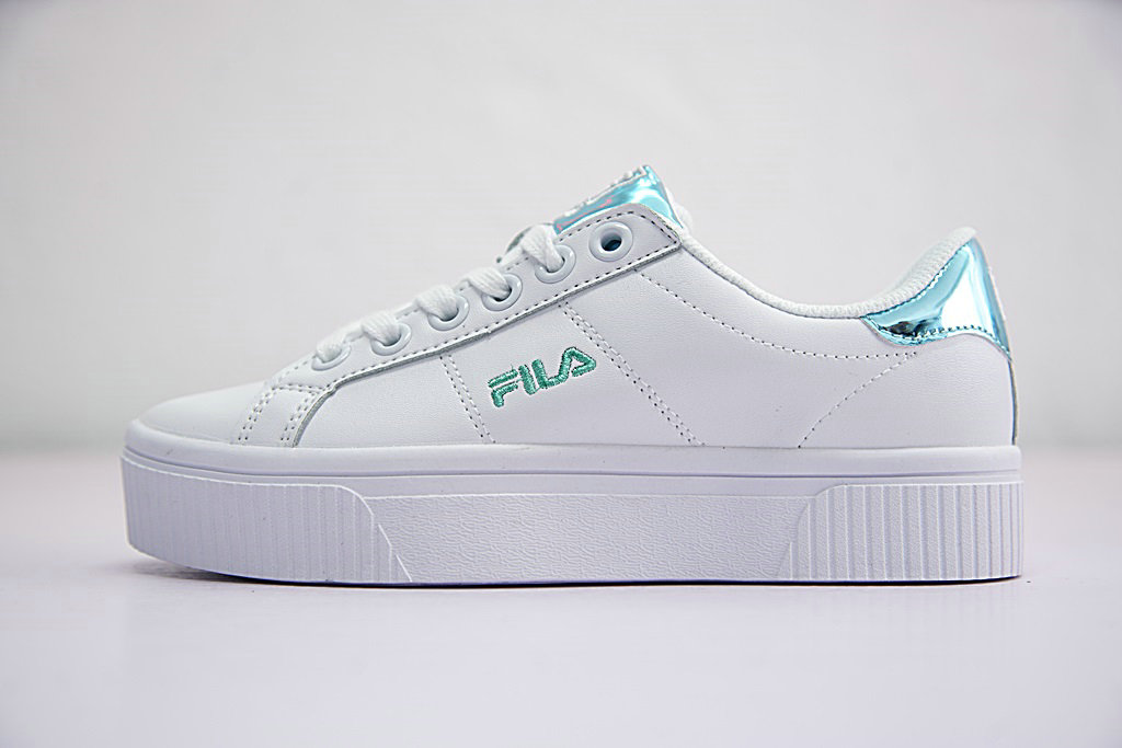 Fila FHT TT-COURT DELUXE Women Skate Shoes White Blue With High Bottom